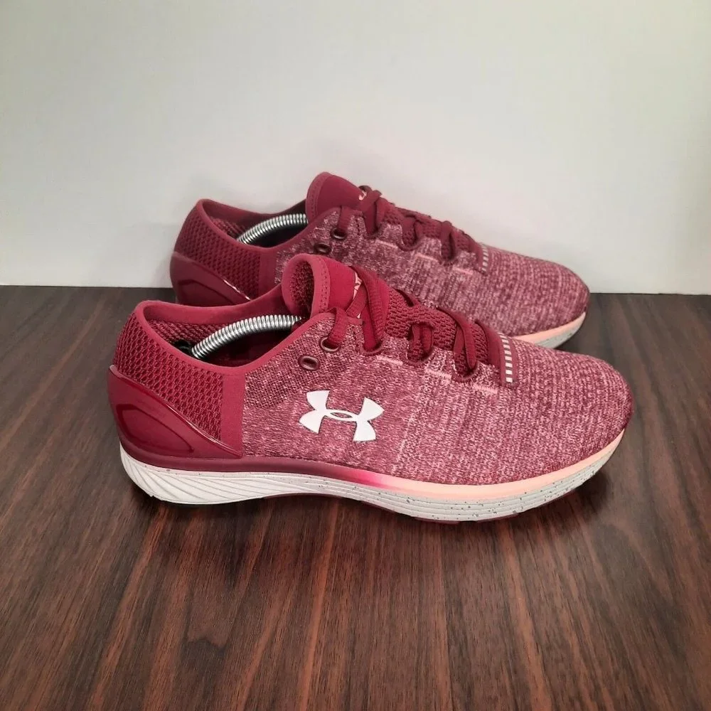 Under Armour Charged Bandit 3 Womens Size 9.5 Shoes Maroon Red Running Sneakers